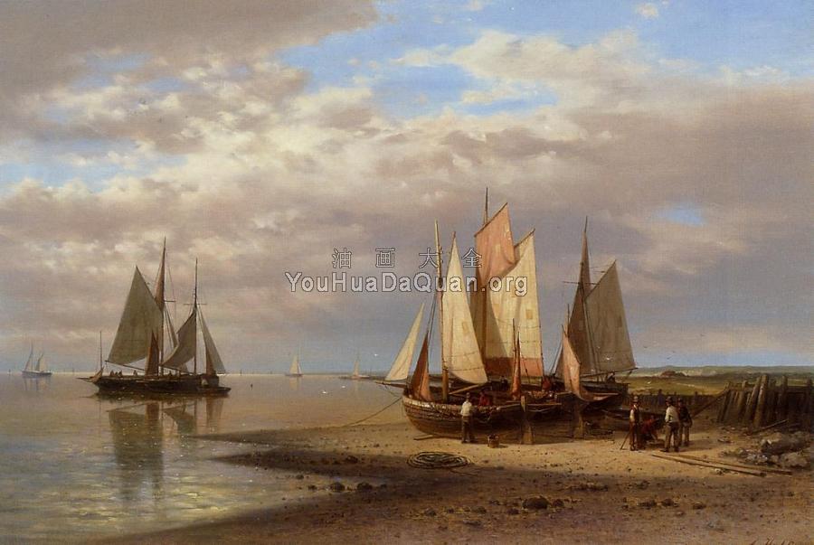 Preparing for the Day's Fishing - 亚伯拉罕·胡克·二世